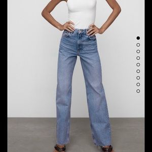 zara high rise wide leg jeans